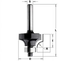 CMT, Contractor Roundover & Beading Bit, 1-inch Diameter, 1/4-inch Radius, 1/4-inch Shank