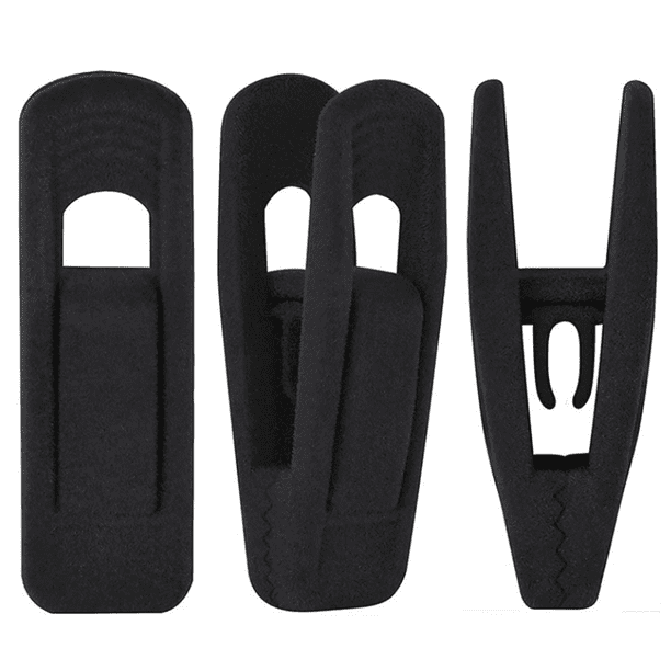 Wonck Clips para perchas de terciopelo negro, paquete de 20, clips de terciopelo antideslizantes para trajes, perchas de terciopelo, perchas para pantalones, perchas para faldas, dedo fuerte, perfecto para perchas de terciopelo finas Zhivalor CQ320