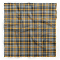 Bimba Gold Check Check Pure Silk Printed Scarf Dupatta Head Neck Wrap Bandanas For Women 40 x 40 Inches