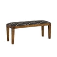 thumbnail image 2 of DeeHome Mariah Black and White Upholstered Bench, 2 of 5