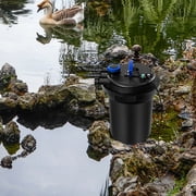 Costway Pond Pressure Bio Filter 4000GAL W/ 13W UV Sterilizer Light 10000L Koi Water