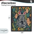 thumbnail image 4 of Stupell Industries Eclectic Exotic Leaf Pattern Zebra Black Floating Frame Canvas Art, 25 x 31, by Lisa R Dumm, 4 of 8