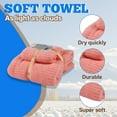 thumbnail image 3 of AUQ 2Pcs Bath Towel Sets,Structured Coral Loop Layout Towel Set,Stable Stitch Distribution Bath Towels Set,Orange, 3 of 7