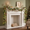 thumbnail image 6 of Qwtwty 6 ft Artificial Christmas Garland with Red Berry, Faux Winter Garland for Mantle Stairs Railing Fireplace Indoor Outdoor Xmas Decor, 6 of 7