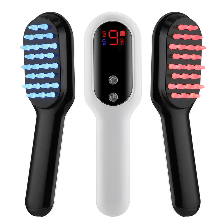 Blue Red Light Therapy Comb Hair Growth 3-level Electric Scalp Head  Massager NEW