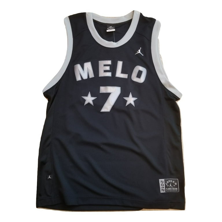 Nike Jordan MELO 7 Carmelo Anthony Men s Black Jersey Size XL