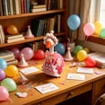 thumbnail image 5 of YAMB 7 Inch Goose Statue Birthday Outfit, Adorable Party Desktop Goose Costume Accessories, Cute Mini Removable Festive Dress-up for Tabletop Shelf Home Office Decor, Pink, 5 of 6