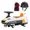 White, variant on Tereitr Electric Twist Car for Kids with Lights, Music & Water Spray, 2-in-1 Swing Ride-On Toy, 6V 390W Motor, 360° Spin, Anti-Roll Wheels & Helmet (Ages 1-6)