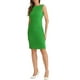 thumbnail image 4 of Vestido de mujer sin mangas de corte ajustado Inspire Chic, con escote barco, vestido para el trabajo, verde lima M, 4 of 6
