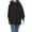 Black, variant on AOOCHASLIY Women 2023 Tops Clearance Womens Winter Clothes Plus Size Warm Hooded Leather Cotton Long Sleeve Coat
