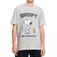 thumbnail image 1 of Camiseta de Snoopy y Charlie Brown para hombre, camisetas vintage de Peanuts, 100 % algodón, camisetas hippies de cuello redondo de verano, camisetas de gran tamaño, 1 of 5