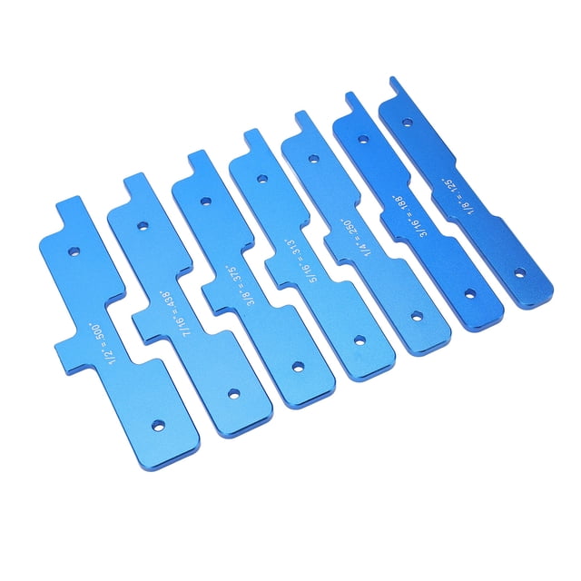 Router Table Set Up Bars, Long Life Span Corrosion Resistance Strong Clear Scale Gauge Block Set 7Pcs For Woodworking