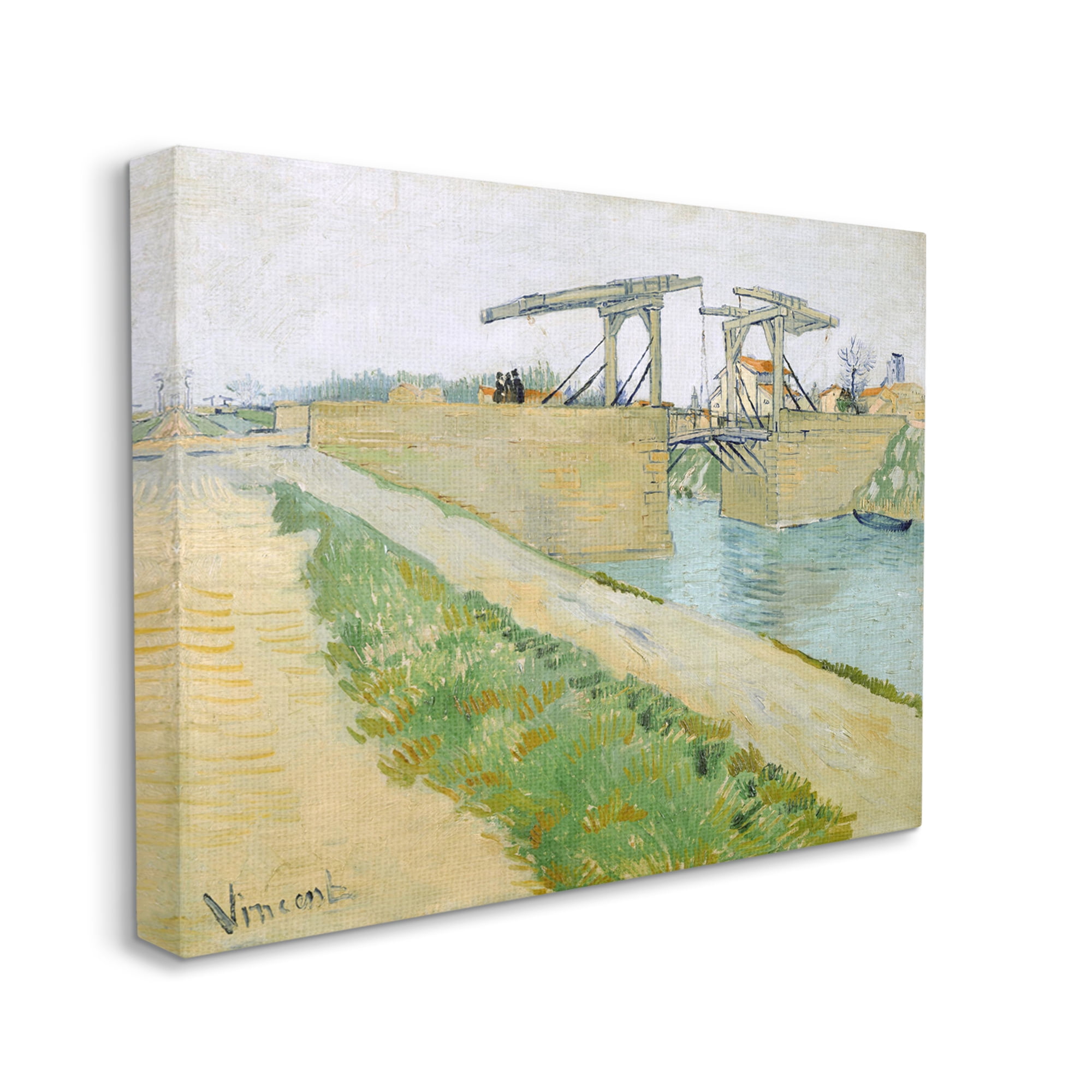 Stupell Industries De Brug Van Langlois Vincent van Gogh Bridge Painting Painting Gallery Wrapped Canvas Print Wall Art, Design by one1000paintings