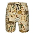 thumbnail image 4 of Disketp Men'S Swim Trunks Hawaiian Breathable Surf Beach Swimsuits Mesh Lining Beach Shorts With Pockets-Wild West Cowboy, 4 of 9