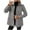 Gray, variant on jobturf Pea Coats for Women Fashion Long Sleeve Button Down Trench Coat Fall Winter Casual Dressy Single Breasted Jacket with Pockets Size M