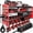 Red, variant on Power Tool Organizer Wall Mount with  Station,Tool Storage Rack with 8 Outlet Power Strip,Heavy Duty Metal  Utility Rack with 4 Cordless Drill Holder 6.56 Ft Cord for Garage