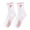 A-White53, variant on Yuanlong Women Socks Mid-Calf Yoga Non Dot Grip Socks Embroidery Bow Sports Fitness Hosiery