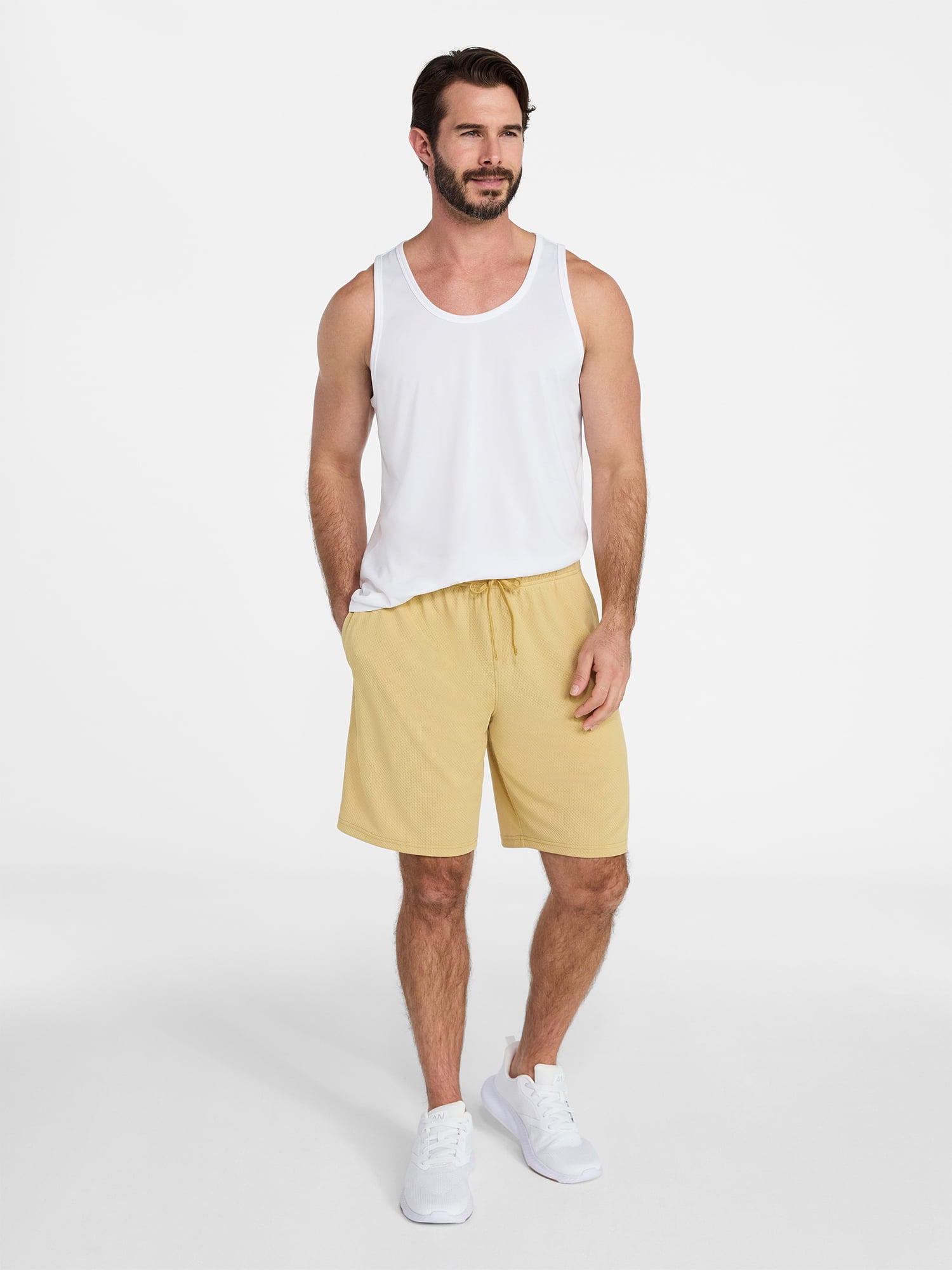 Athletic Works Men's and Big Men's Active Mesh Shorts, 9" Inseam, Sizes XS-5XL