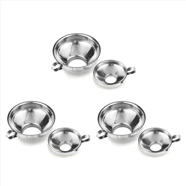 Embudo para Conservas, Paquete de 6 Suministros para Conservas de Acero Inoxidable Embudo de Cocina Embudo para Tarros Embudo para Conservas