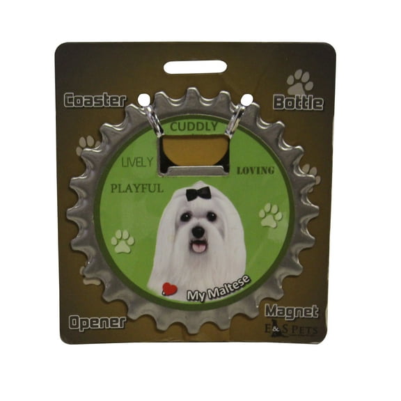 I Love my Maltese Magnetic Bottle Opener
