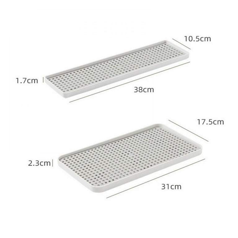 White Dish Drainer Mat Draining Board Kitchen Tray 15.25x13.375 FREE  SHIPPING