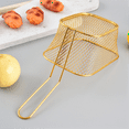 thumbnail image 3 of Frying Basket Mini French Fries Frying Basket Square Oil Filter Frying Basket Snack Tableware Basket Large, 3 of 5