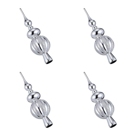 Christmas Tree Topper, 4pcs Plastic Xmas Tree Finials for Christmas Tree Ornaments