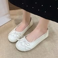 thumbnail image 2 of oqasdz Womens Casual Shoes Elegant Bow Knot Detail Flat Dressy Shoes for Comfort Everyday Slip On Low Cut Ballet Shoes Trendy Outdoor Summer, 2 of 7