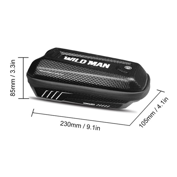 Sac de Rangement Vélo Sac de Vélo Imperméable Sac de Tube Sac de Vélo Sac de Cadre de Vélo avec Double Fermeture Éclair Conception