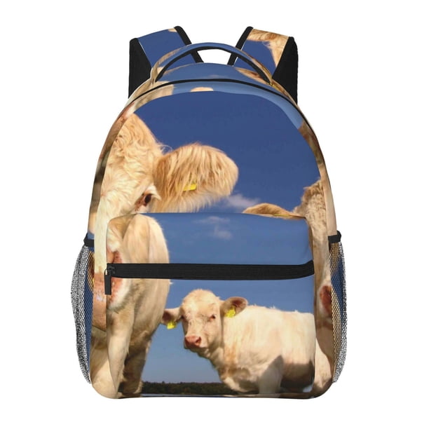 Easygdp Cows Cattles Mochila Ergonómica Versátil para Laptop - Múltiples Bolsillos, Correas Ajustables, Unisex para Escuela, Viajes y Actividades al Aire Libre-One Size