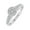 White/5, variant on 1/5 Carat Diamond Cluster Engagement Ring in 925 Sterling Silver (Ring Size 5)