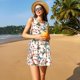 thumbnail image 3 of Fotbe Floral With Butterflies Vestido de Verano sin Mangas para Mujer – Vestido Midi Línea A, Estilo Camiseta Floral, Vestido Playero Casual y Fluido, 3 of 7