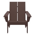 thumbnail image 3 of WestinTrends Riviera Outdoor HDPE Modern Adirondack Chair with Cup Holder (Set of 2), Dark Brown, 3 of 11