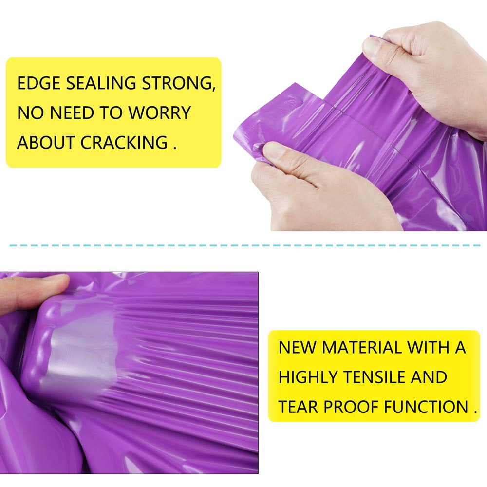 200 Poly Mailers 12x15.5 Shipping Bags Plastic Packaging Mailing Envelope Purple