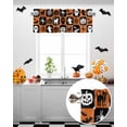 thumbnail image 5 of Halloween Valances for Windows Funny Pumpkin Bat Ghosts Window Curtain Rod Pocket Orange Buffalo Check Holiday Window Treatment Decor Valances for Kitchen Living Room Bedroom 54x18in, 5 of 7