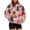 Pink, variant on Pet Pouch Hoodie for Women, Snowflake Pullover Sweatshirt with Cuddle Pouch Dog Carrier Pocket