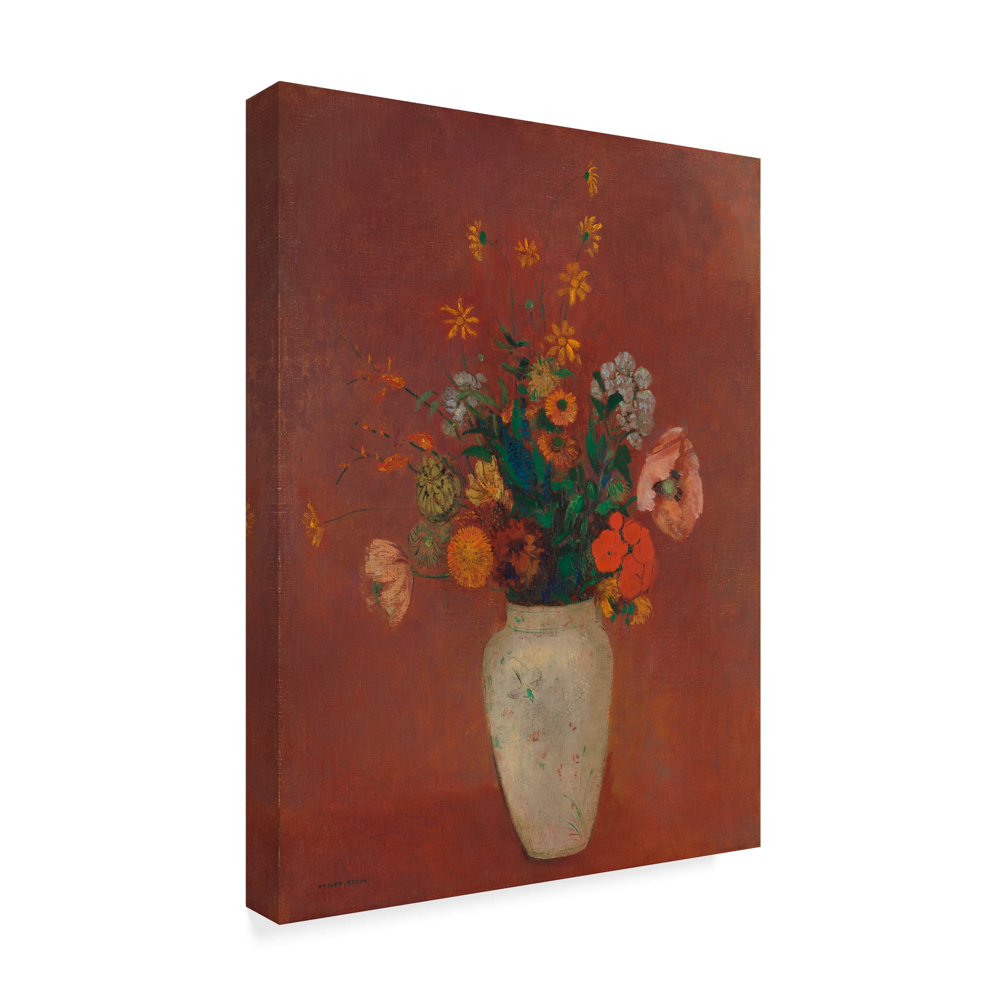 Trademark Fine Art 'Bouquet in a Chinese Vase' Canvas Art by Odilon Redon