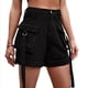 thumbnail image 1 of Shorts Vaqueros Cargo para Mujer - Shorts Casuales de Verano Vintage con Botones y Cremallera Negro XL, 1 of 8