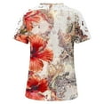thumbnail image 5 of Hvot&aat Womens Cute T-Shirt Round Neck Short Sleeve Lace Crochet Blouses Wildflower Graphic Tees Spring/Summer Clothing, 5 of 6
