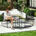 thumbnail image 2 of Outsunny Wicker Patio Furniture Bistro Set with Acapulco Chairs, Black, 2 of 10