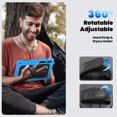 thumbnail image 6 of Case for Samsung Galaxy Tab S10+ Plus 2024/S9 FE+ Plus 12.4 inch with Screen Protector, 360 Degree Rotating Kickstand Hand Strap Shockproof Cover with Shoulder Strap, Sky Blue, 6 of 7