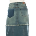 thumbnail image 7 of Be-Girl Women's Denim Skirt, Tiered Frayed Hem, Long Length - SG-89215, 7 of 7