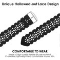 thumbnail image 4 of UBIUO - Paquete de 4 correas de silicona con encaje compatibles con Apple Watch de 38 mm, 40 mm, 41 mm, 42 mm, 44 mm, 45 mm y 49 mm, pulsera deportiva fina y hueca para mujer, 4 of 5