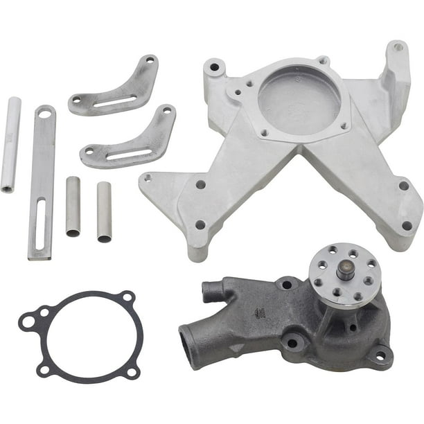 Zips SBC Water Pump Riser Manifold Kit w/ Pump for Mechanical Fan