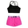 thumbnail image 4 of Zaldita Kids Girls 2 Piece Dance Outfit Printed Camisole and Booty Shorts Set Sports Bra Active Gardenia Rose 14, 4 of 7