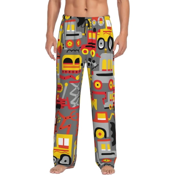 Balery Cars Pantalones de pijama para hombre, pijama ultraligero, pantalón de descanso-3X-Large