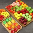 thumbnail image 5 of Sunsanly 10Pcs/Bag Fake Fruit Artificial Realistic Lifelike Decorative Foam Fruits & Vegetables for Hand Made Home, Kitchen Decor ( Apples, strawberries, Bananas, pomegranates, peaches, Cherries), 5 of 7