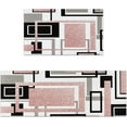 thumbnail image 2 of Anti Fatigue Kitchen Mats Set of 2, Non Slip Cushioned Kitchen Rug Sets, Washable Geometric Square Kitchen Runner Rugs for Home Office Laundry, 17'''' x 47'''' + 17'''' x 30'''' Abstract Art Patchwork, 2 of 6