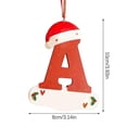 thumbnail image 2 of Adornos navideños personalizados con nombre de bricolaje, adornos colgantes navideños de madera con 26 letras Az, adornos de letras personalizados con firma de bricolaje, 2 of 4