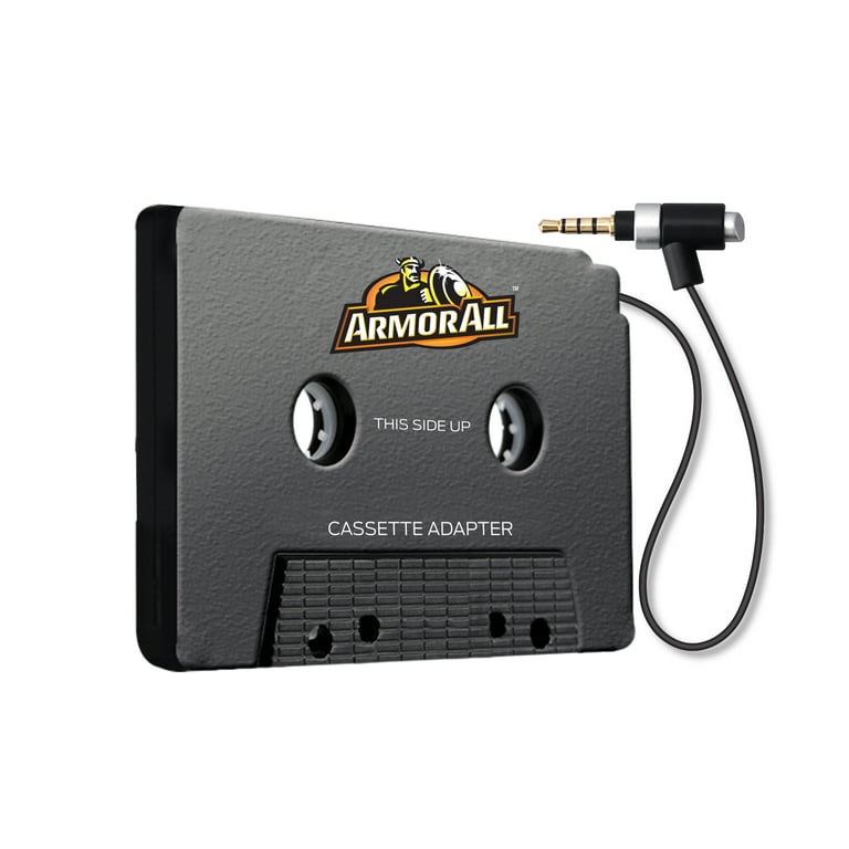 Armor All Audio Aux Cassette 3.5mm Adapter Connect Smartphones Tablets Size One size Black